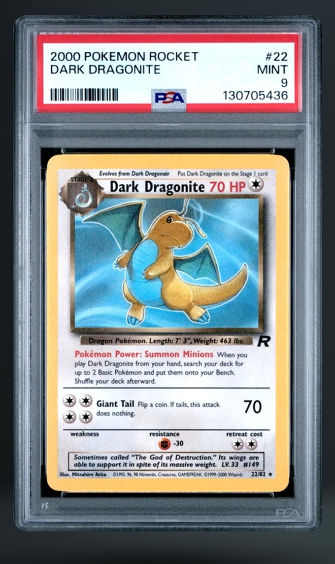 Dark Dragonite graded Pokémon card from my collection